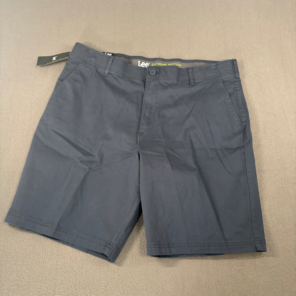 Lee Extreme Motion Shorts Mens Size 40 Navy Blue Casual 104183540